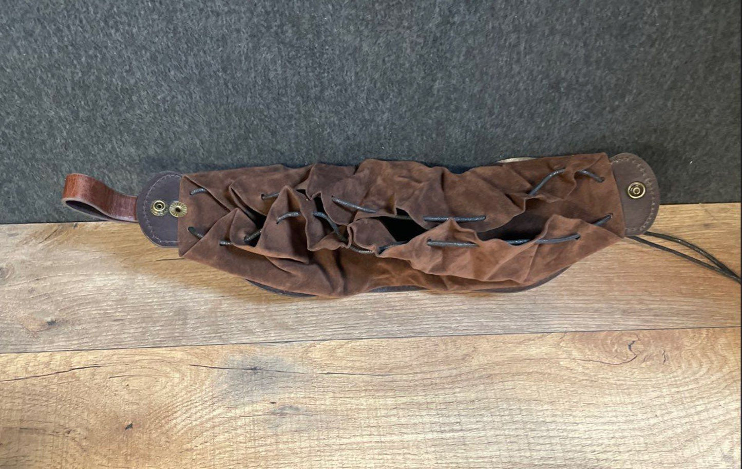 Viking Brown Embossed Warrior Dice Bag Belt Pouch Drawstring Cosplay Accessory