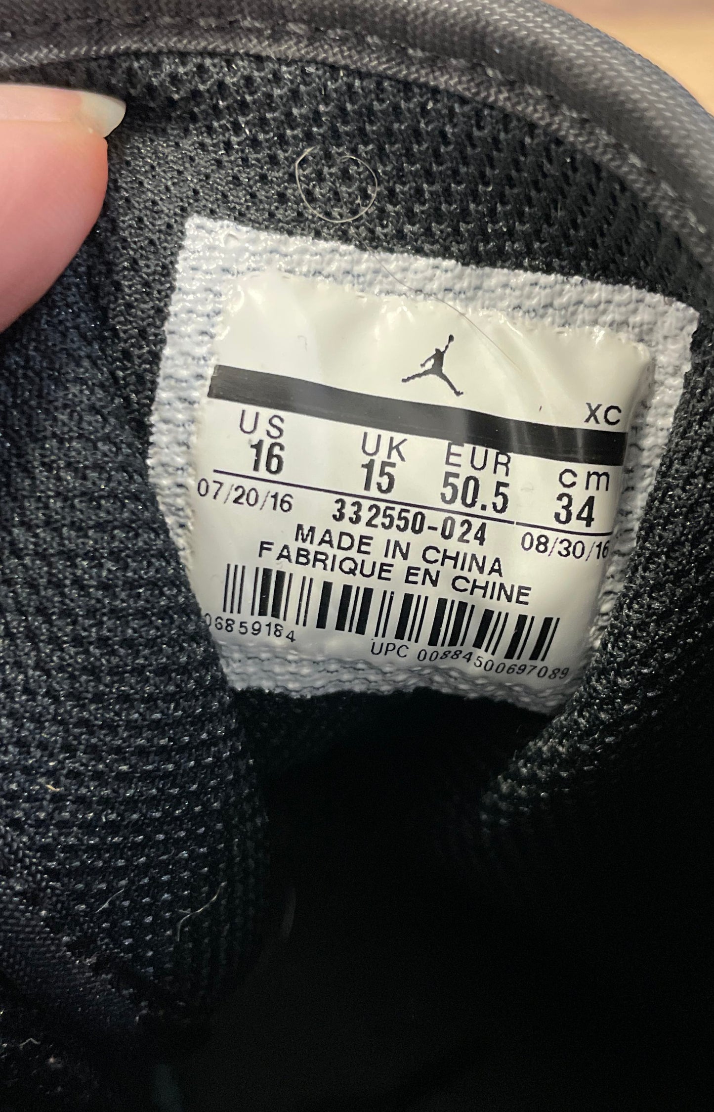 Nike Air Jordan 1 Retro High Rare Air Cool Grey Black White Size 16