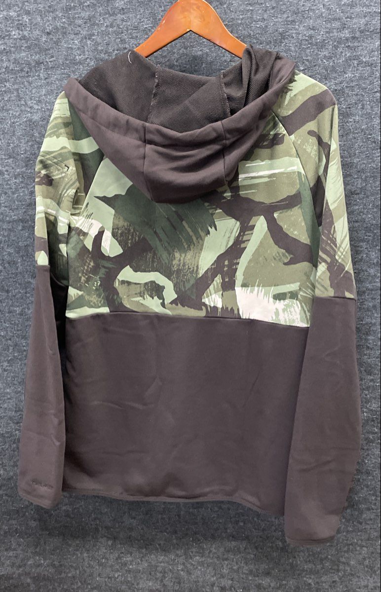Nike Men's Cascade Brushstroke Camo Full Zip Dri-Fit Hoodie Green Brown Sz S