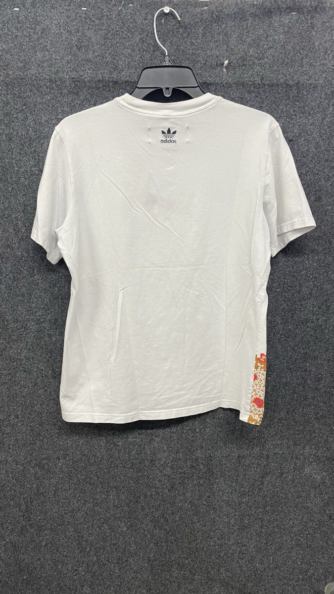 Adidas Originals Women's White Floral Trefoil Tee Size L