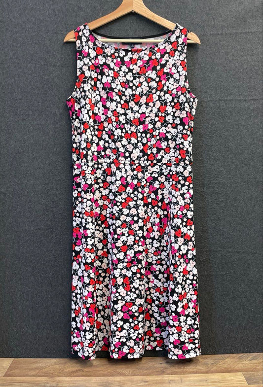 Jones New York Signature Women's Floral Print Sleeveless Midi Dress Sz M