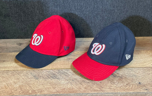 New Era Washington Nationals Toddler 39THIRTY MLB Hat Cap Lot of 2 Red Navy
