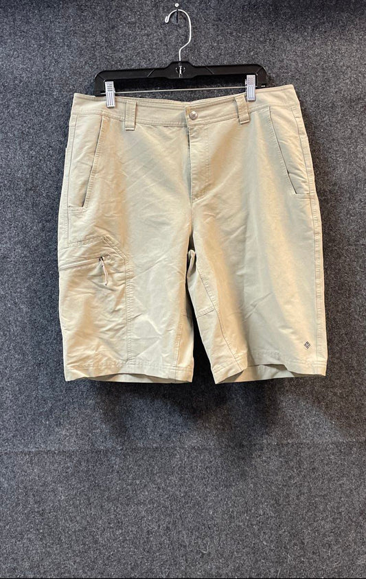 Columbia Men's Tan Omni-Shade Sun Protection Hiking Cargo Shorts Sz 36