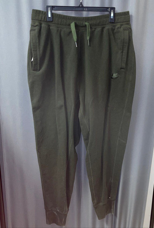 Nike Men's Olive Green Jogger Sweatpants Tapered Leg Size XL Tall