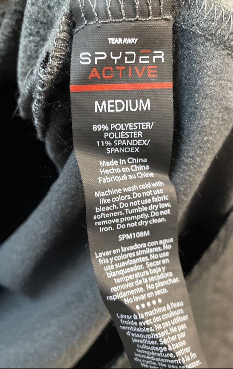 Spyder Men's Grey ProWeb Performance Long Sleeve Active Shirt Sz M
