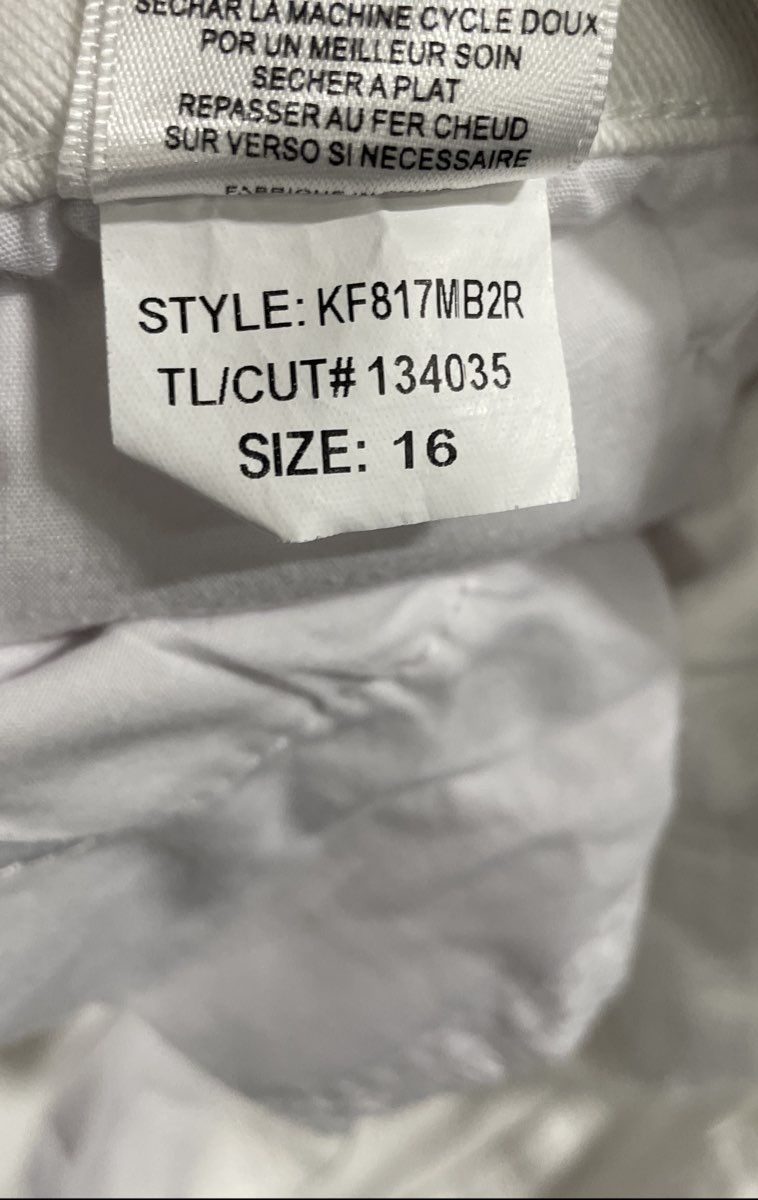 KUT from the Kloth Women's White Flap Pocket Stretch Cropped Jeans Size 16