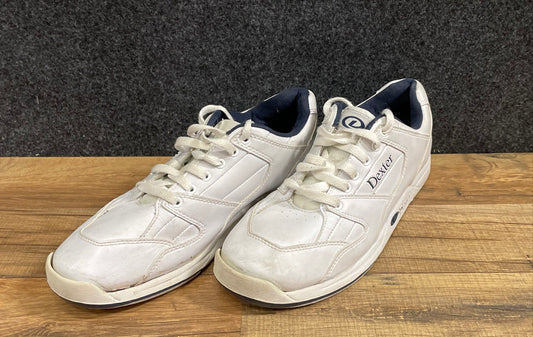 Dexter Men's Ricky White Navy Blue Bowling Shoes Size 9