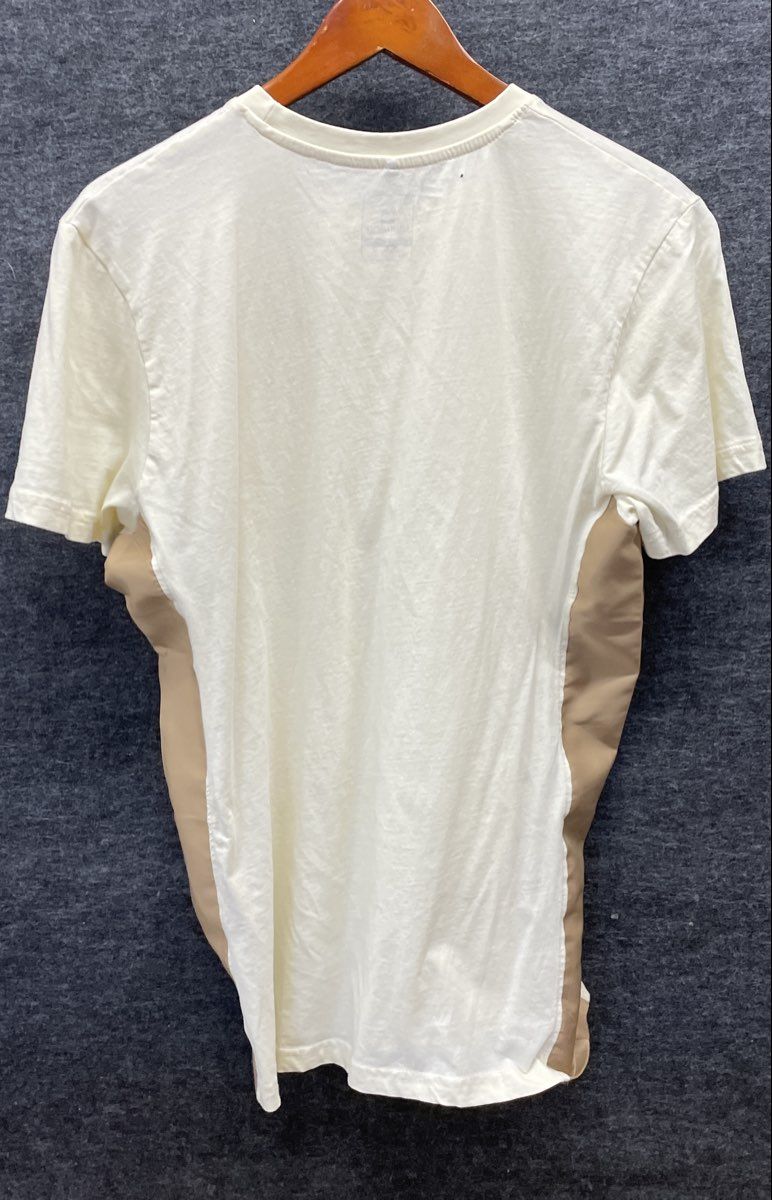 Southpole Men's Off-White T-shirt Contrast Tan Pocket Graphic Side Panels Sz L