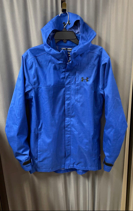 Under Armour Men's Coldgear Infrared Hooded Jacket Blue Full Zip Sz S