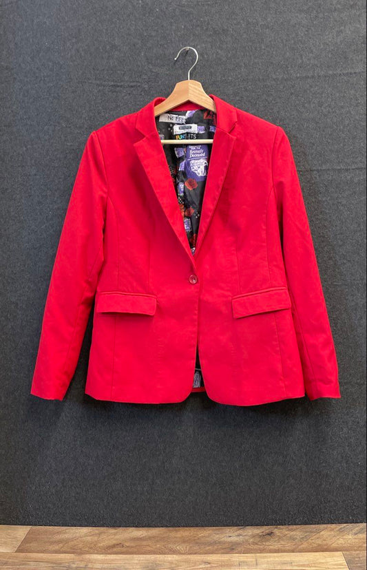Fun Suits Women's Beetlejuice Red Blazer Strange & Unusual Quote Sz 6