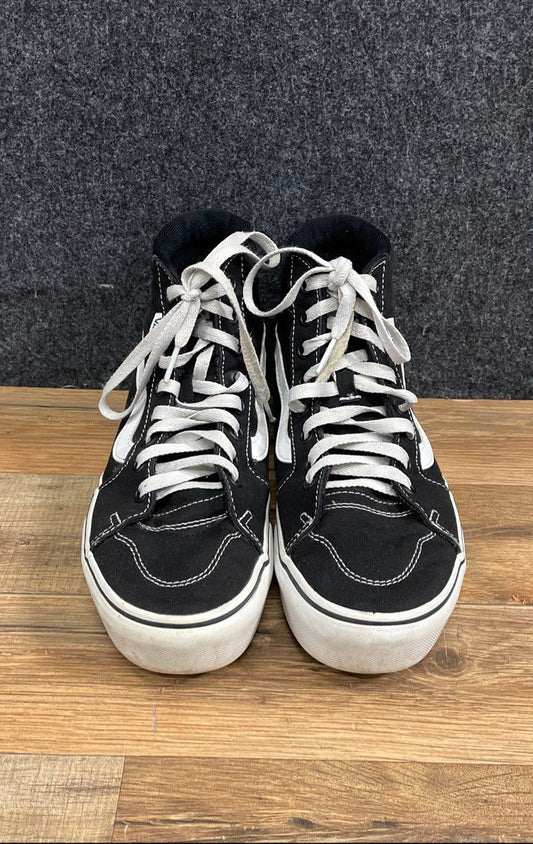 Vans Sk8-Hi Black White High Top Skate Shoes Women's Size 8.5