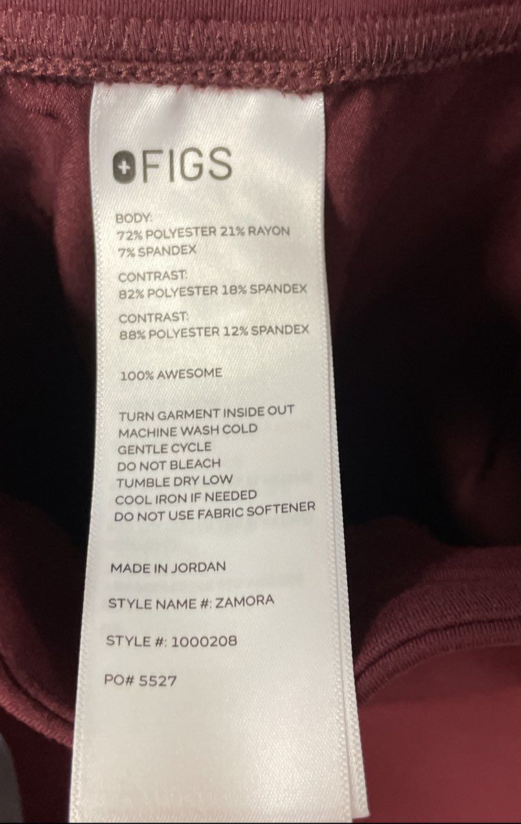 Figs Women's Zamora Jogger Scrub Bottoms Burgundy FIONx Small Tall