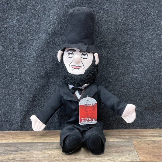 Little Thinkers Abraham Lincoln Plush Doll Toy Unemployed Philosophers Guild NWT