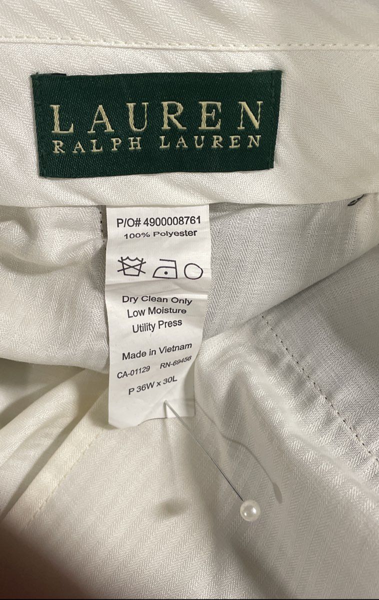 Lauren Ralph Lauren Men's Black Pleated Cuffed Dress Pants 36W x 30L NWT