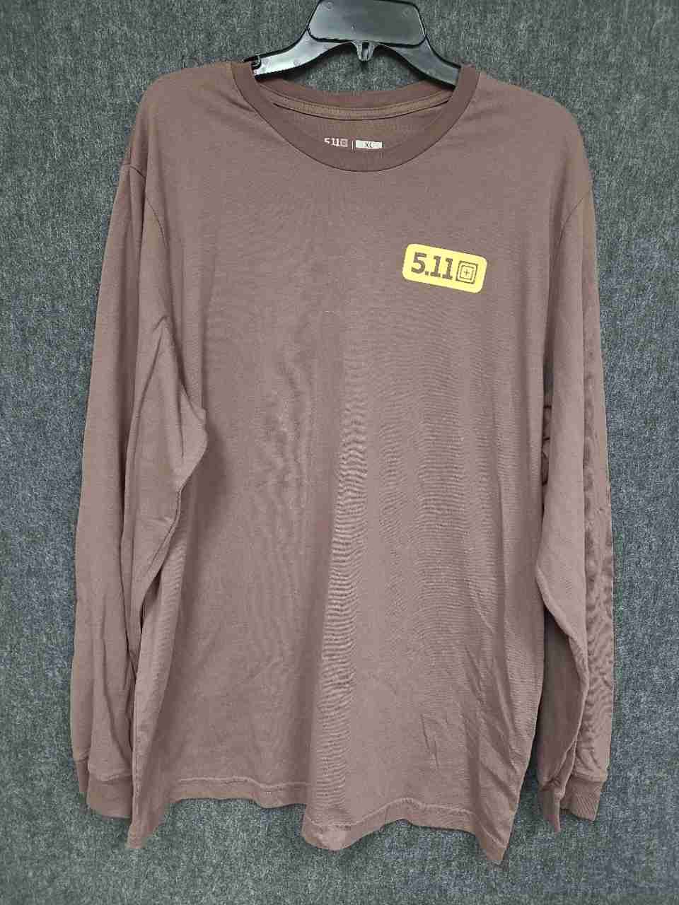 5.11 Tactical Men's Brown Long Sleeve Always Be Ready Graphic T-Shirt Sz XL