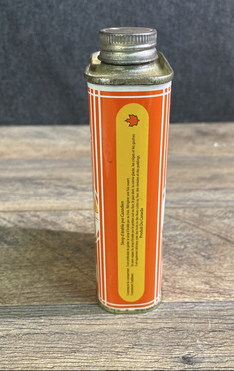 Vintage Jakeman's Maple Syrup Tin Canadian 250mL English French Collectible