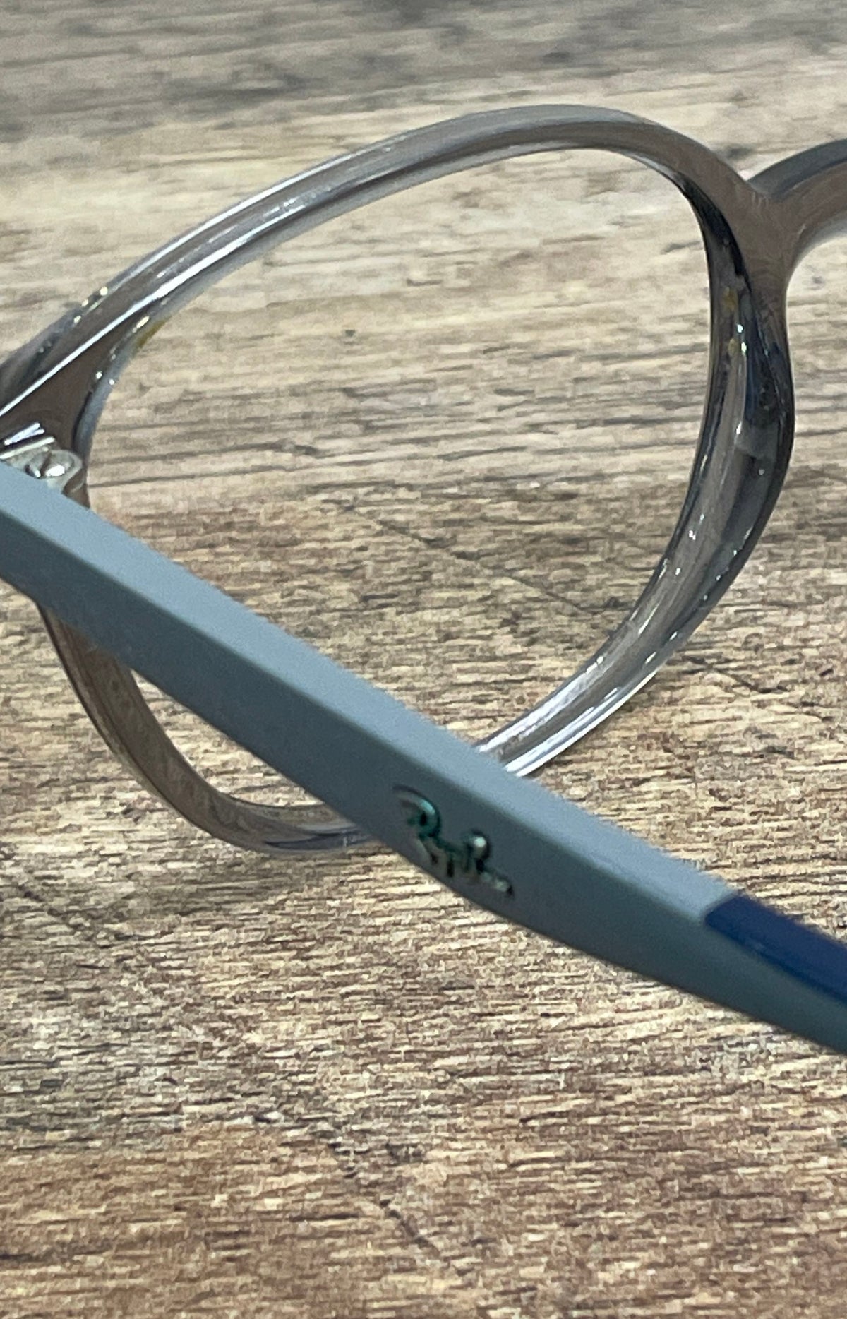 Ray-Ban Junior RY1598 3830 Eyeglasses Transparent Grey Blue Frames 49-16-130