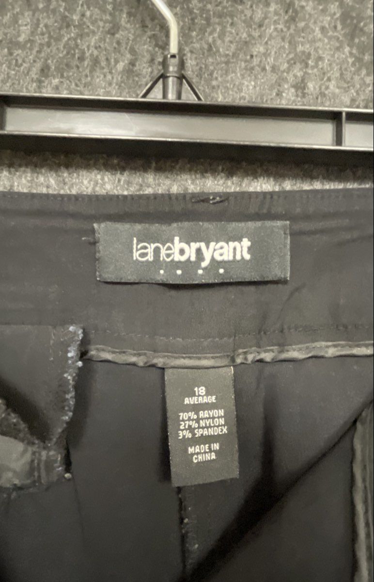 Lane Bryant Women's Black Stretch Dress Pants Trousers Slacks Sz 18 Average