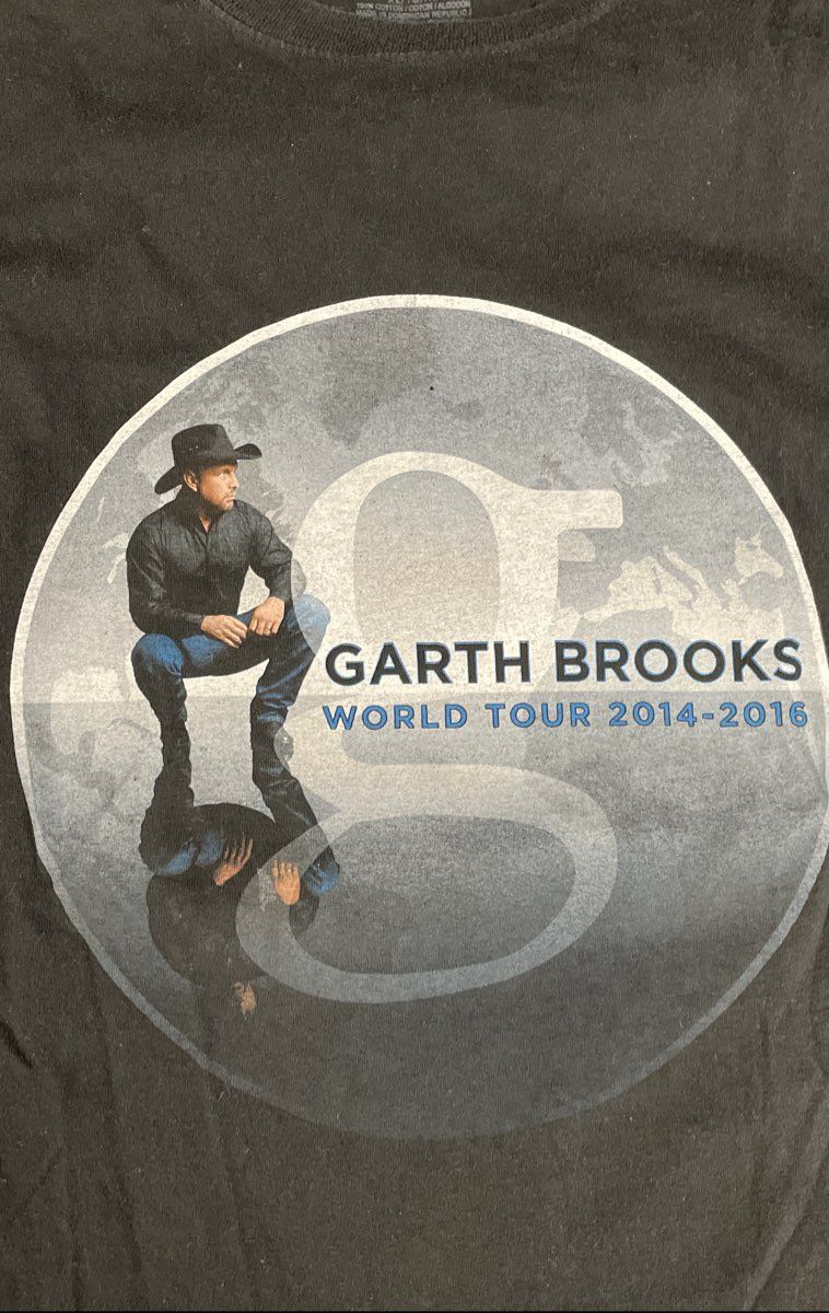 Garth Brooks World Tour 2014-2016 T-Shirt Hanes Double-Sided Graphics Sz XL
