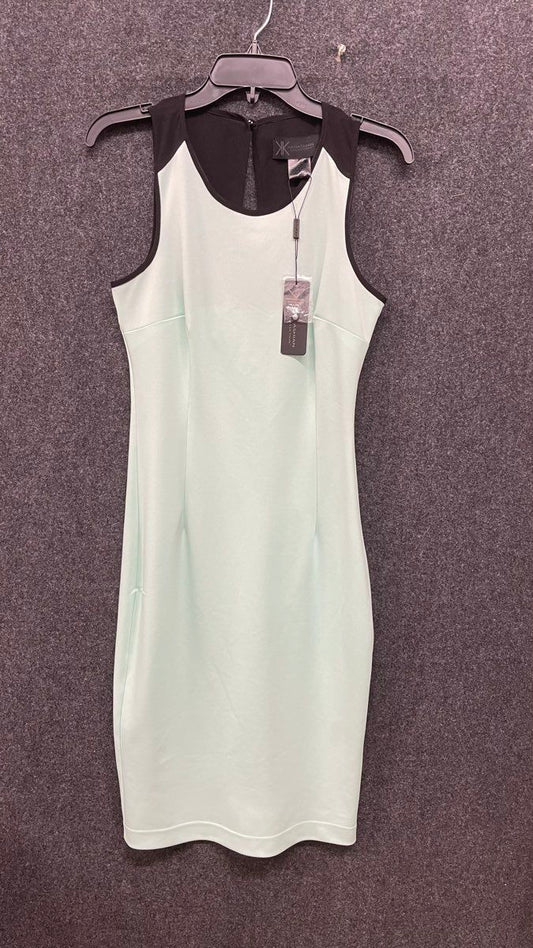 NWT Kardashian Kollection Women's Sheath Dress Mint Green Black Colorblock Sz S