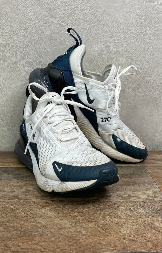 Nike Air Max 270 White Navy Blue Black Women's Sneakers Size 7.5