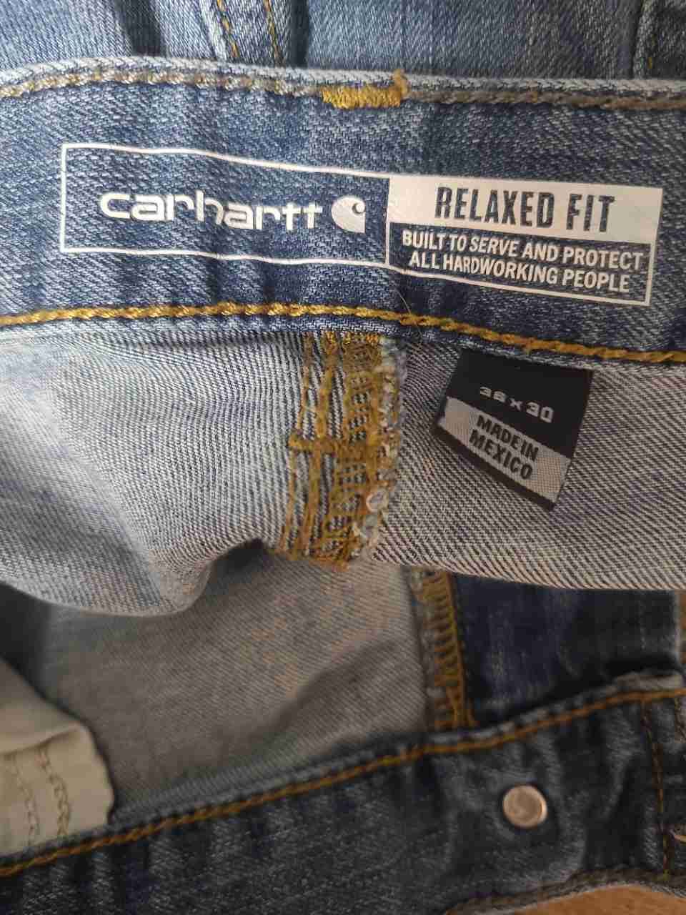 Carhartt Men's Blue Relaxed Fit Denim Jeans Sz 36x30