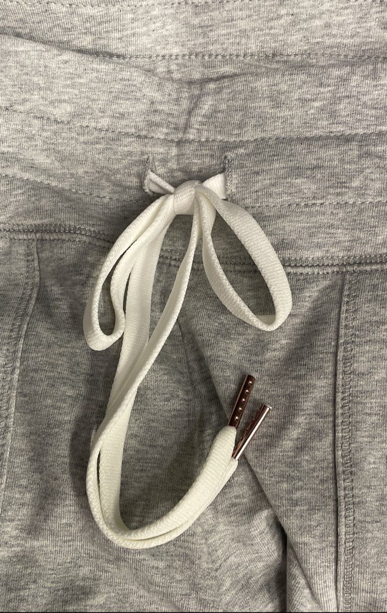 Calia Women's Effortless Legging Light Heather Grey Drawstring NWT Sz L
