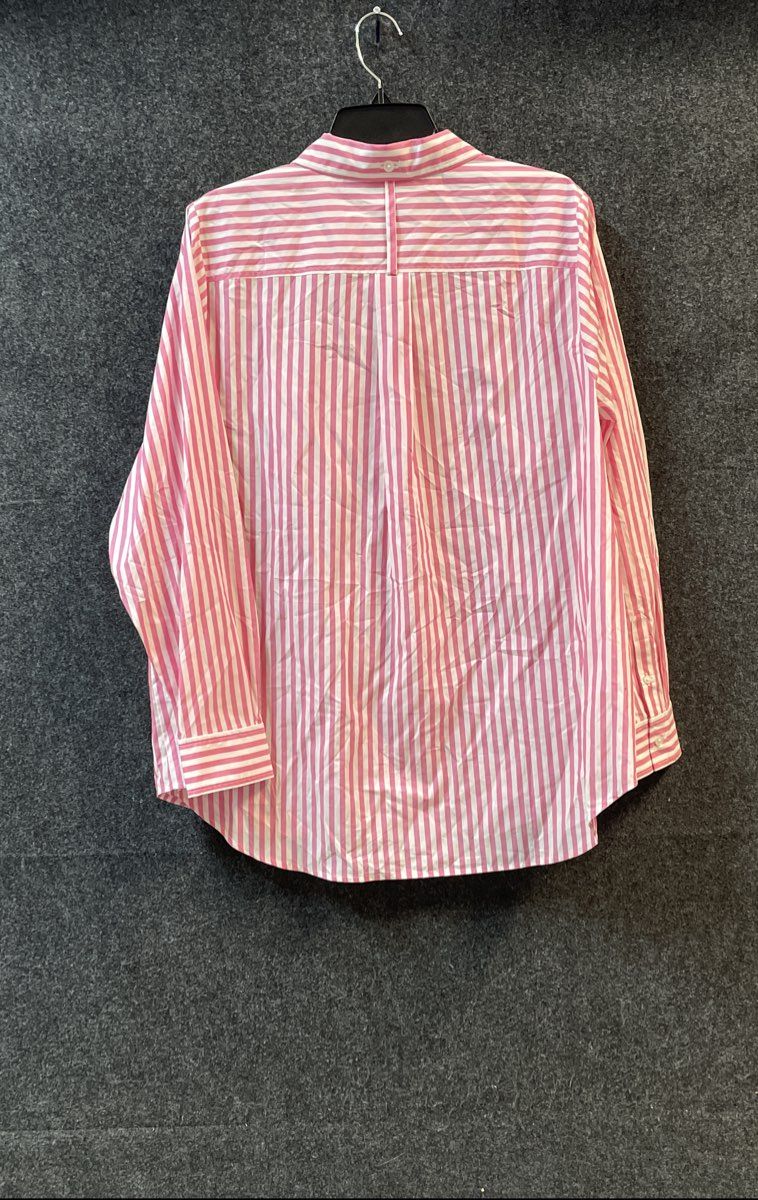 On 34th Women's Pink White Striped Button Down Cotton Shirt NWT Sz 2X