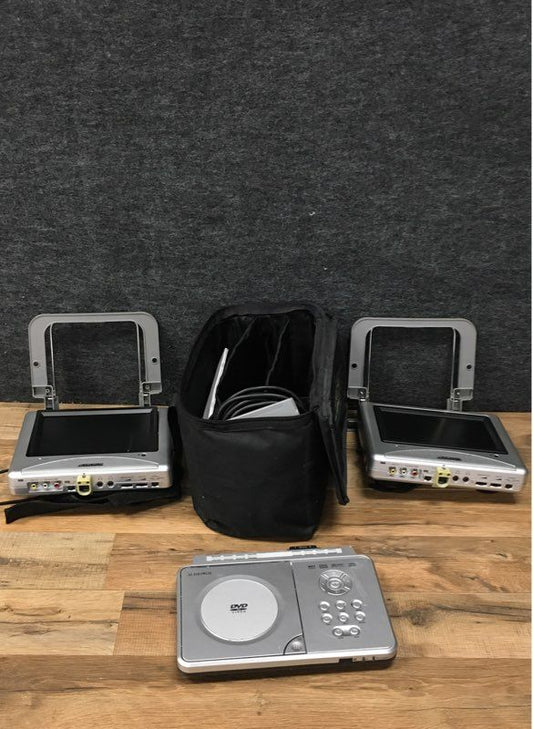 Vintage Y2K Audiovox D7200MB Portable DVD Player Dual 7" Screens Car Travel