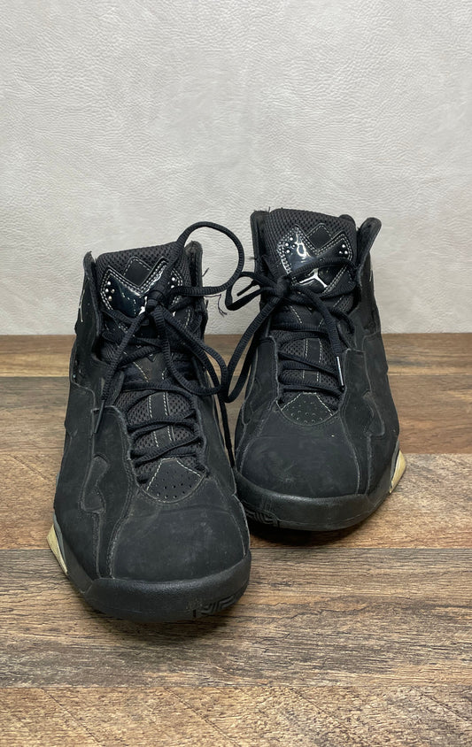 Nike Air Jordan True Flight Triple Black Basketball Sneakers Size 9