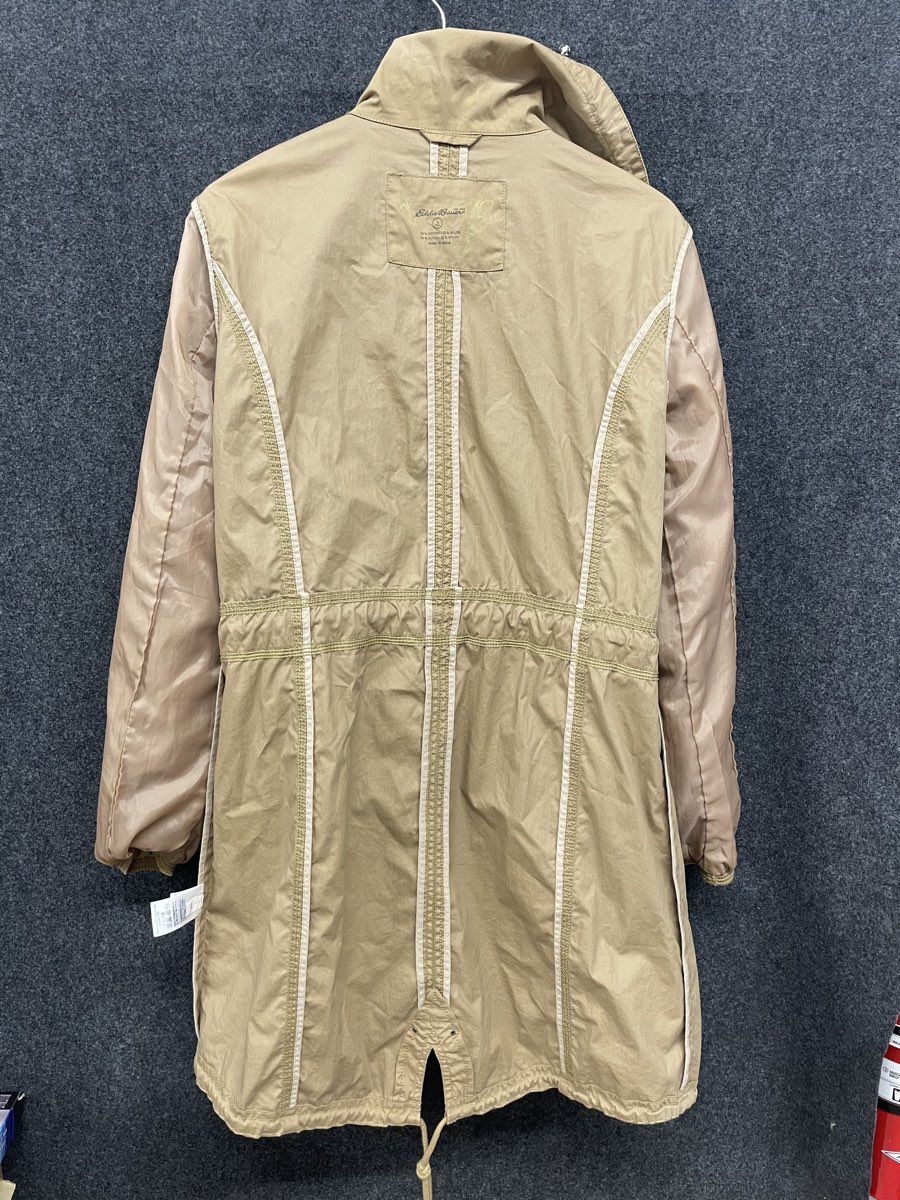 Eddie Bauer Women's Khaki Cotton Blend Utility Parka Jacket Drawstring Sz M