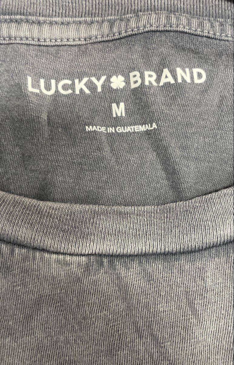 Lucky Brand Women's Faded Blue Celestial Sun Graphic T-Shirt NWT Size M