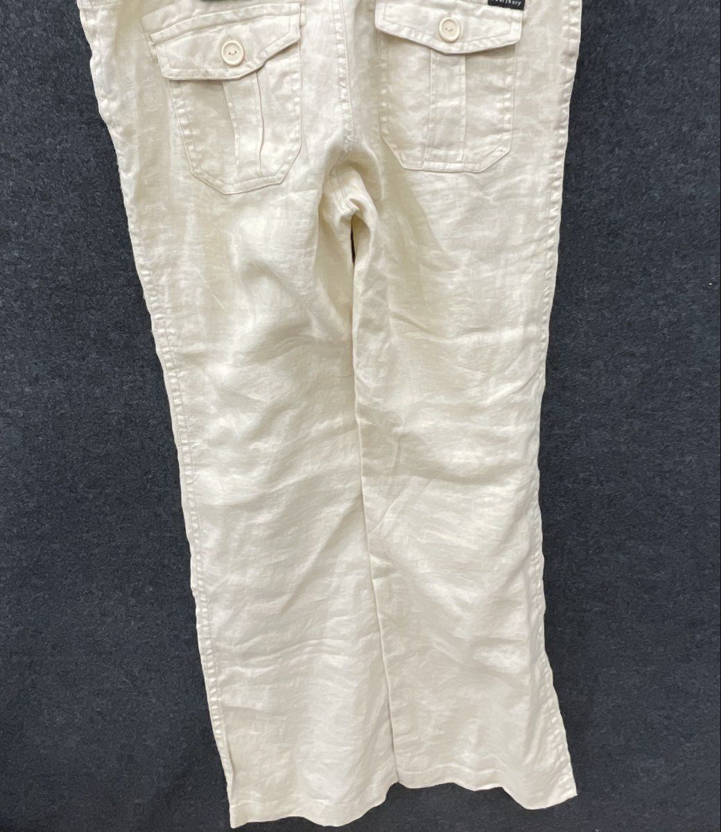 Sanctuary Women's Ivory Beach Comber Pant Drawstring Wide Leg Linen Size M