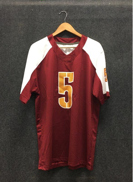 Washington Commanders Jayden Daniels #5 Football Jersey Burgundy White Gold Sz M