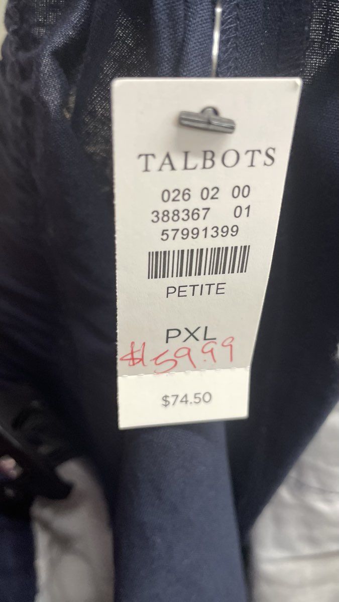 Talbots Women's Navy Blue Shorts NWT Elastic Waist Pull On Petite Sz XLP