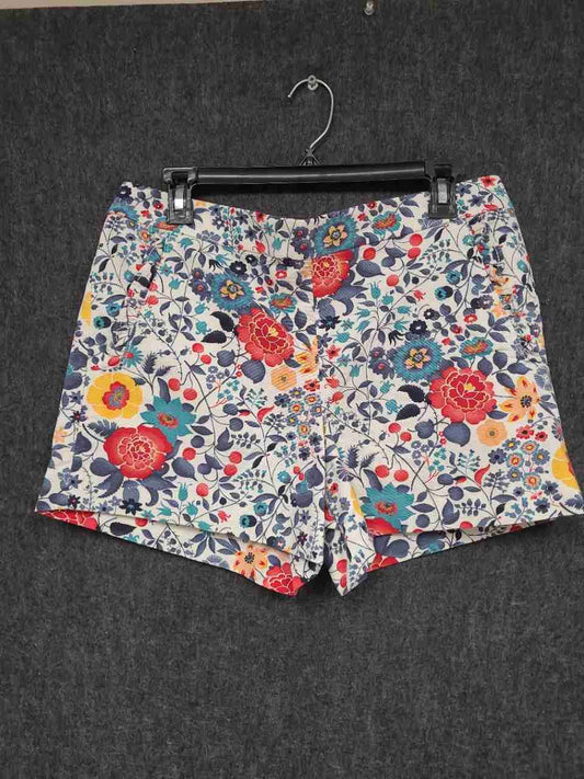 LOFT Women's Floral Print Multi-Color Textured Shorts Size 6