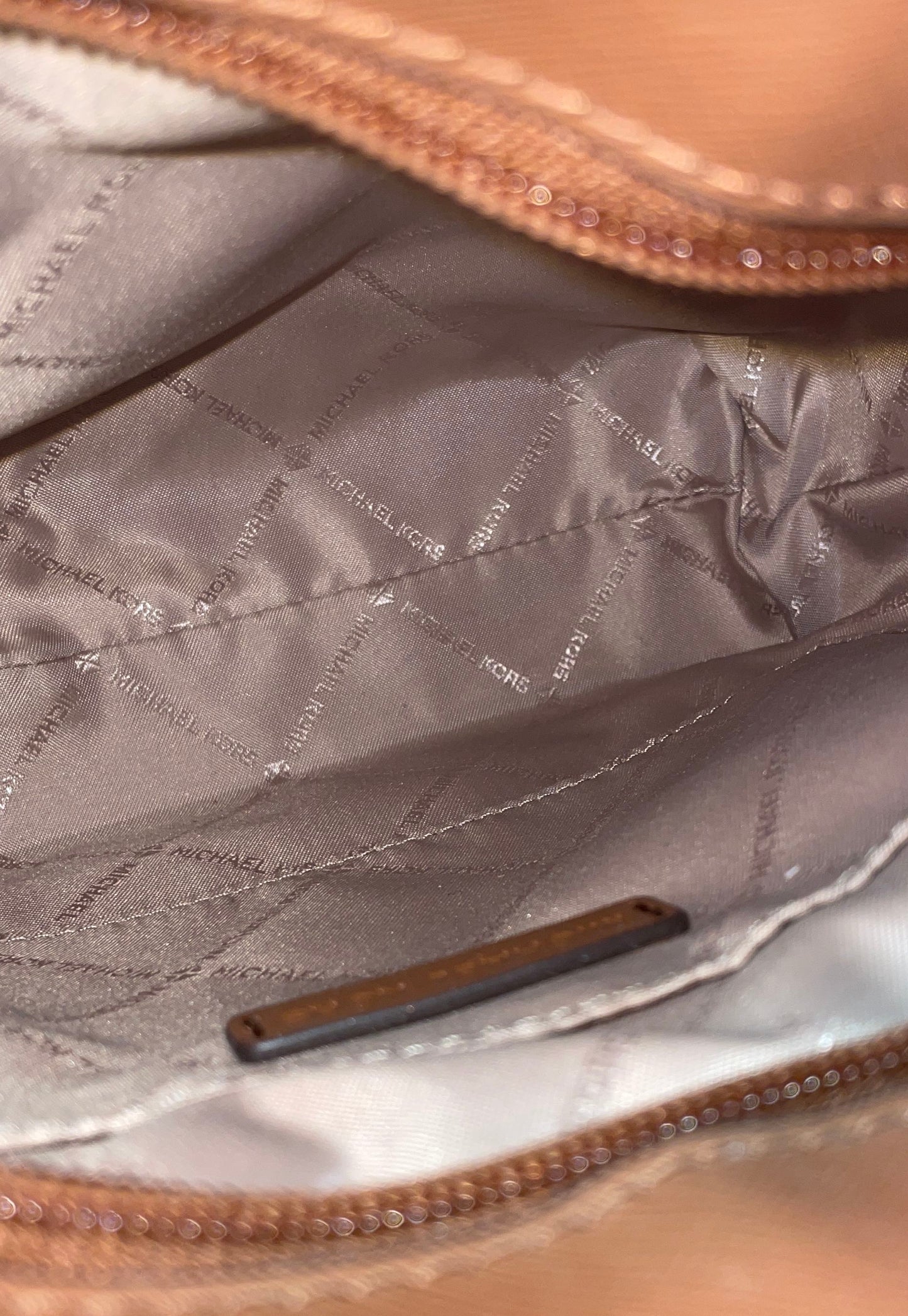 Michael Kors Brown Jet Set Saffiano Leather Crossbody Bag Gold Hardware