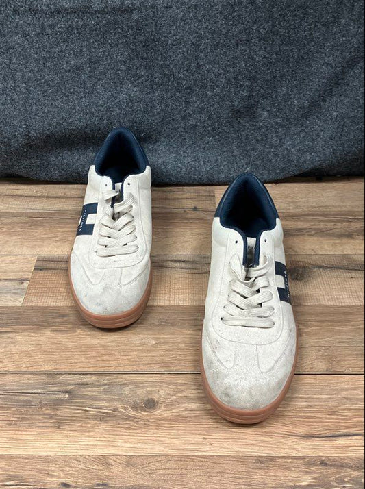 Tommy Hilfiger Lerge-R Off-White Beige Navy Low Top Sneakers Men's Size 12
