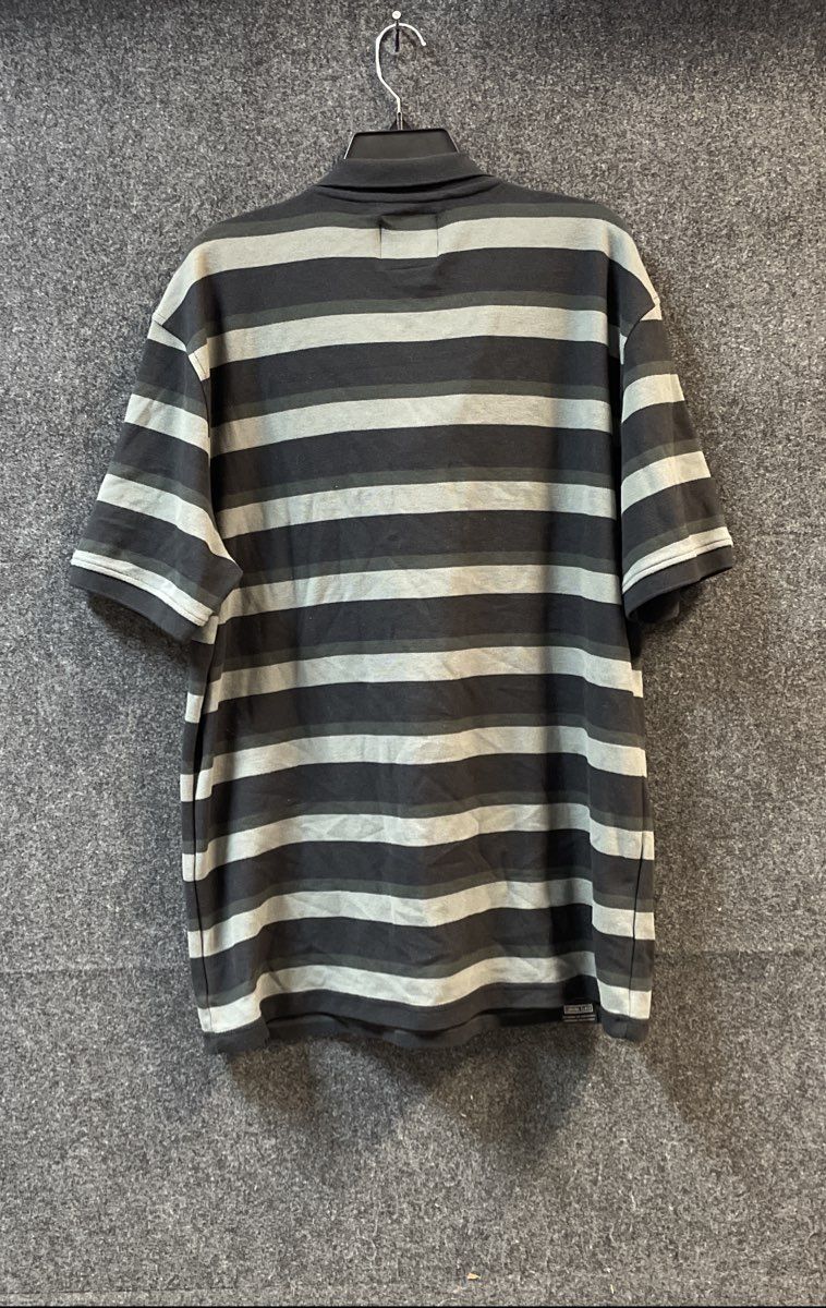 Lurking Class by Sketchy Tank Men's Striped Polo Shirt Skull Logo Sz XL