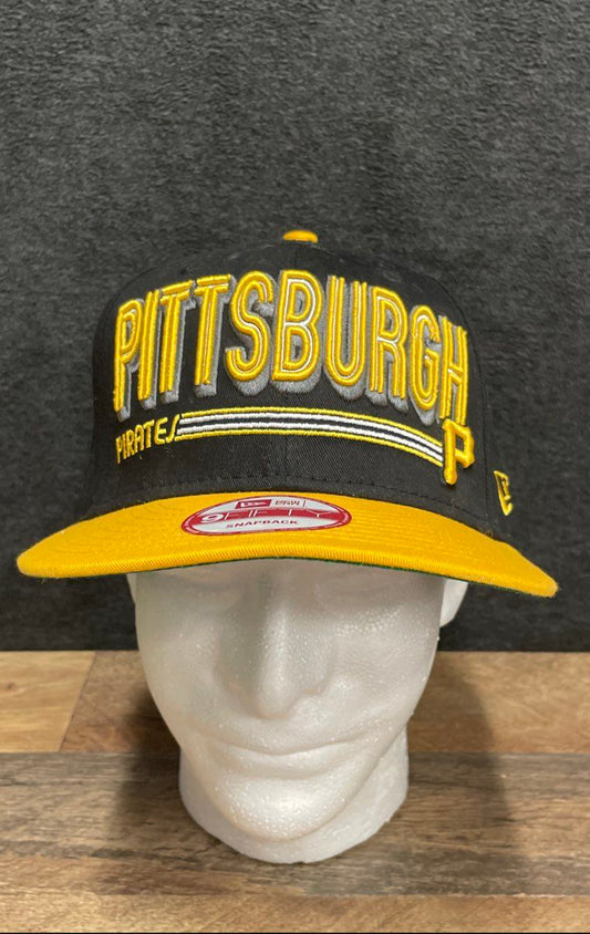 New Era Pittsburgh Pirates MLB Showtime 9FIFTY Snapback Hat Black Yellow NWT