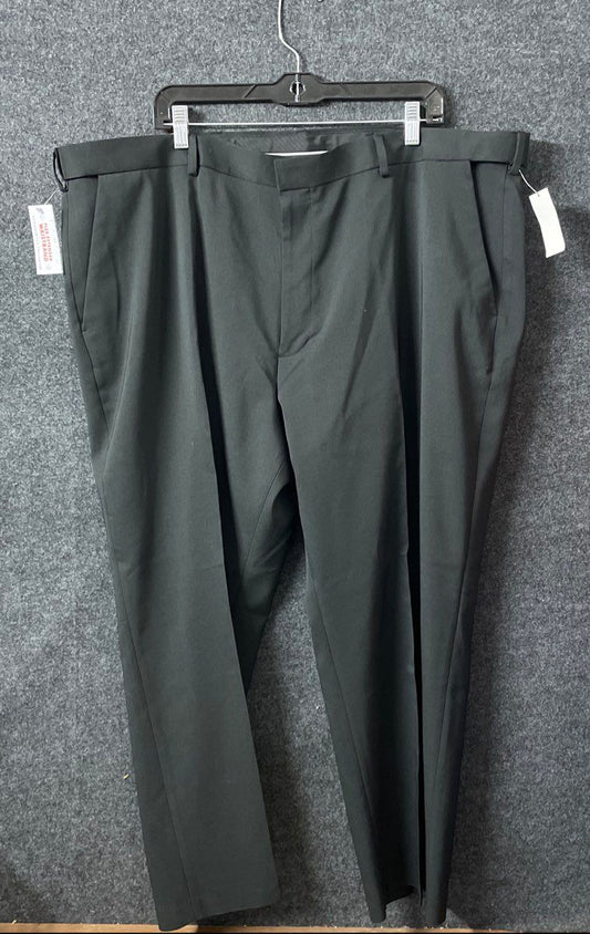 Van Heusen Men's Black Traveler Stretch Non-Iron Dress Pants Slacks 46x29 NWT