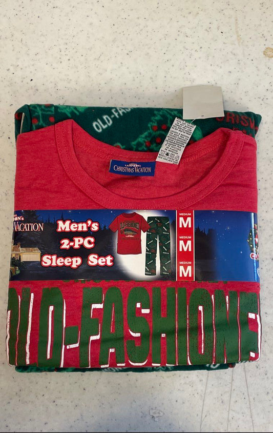 Christmas Vacation NWT Men's Pajama Set Red Green Griswold Fleece Sz M