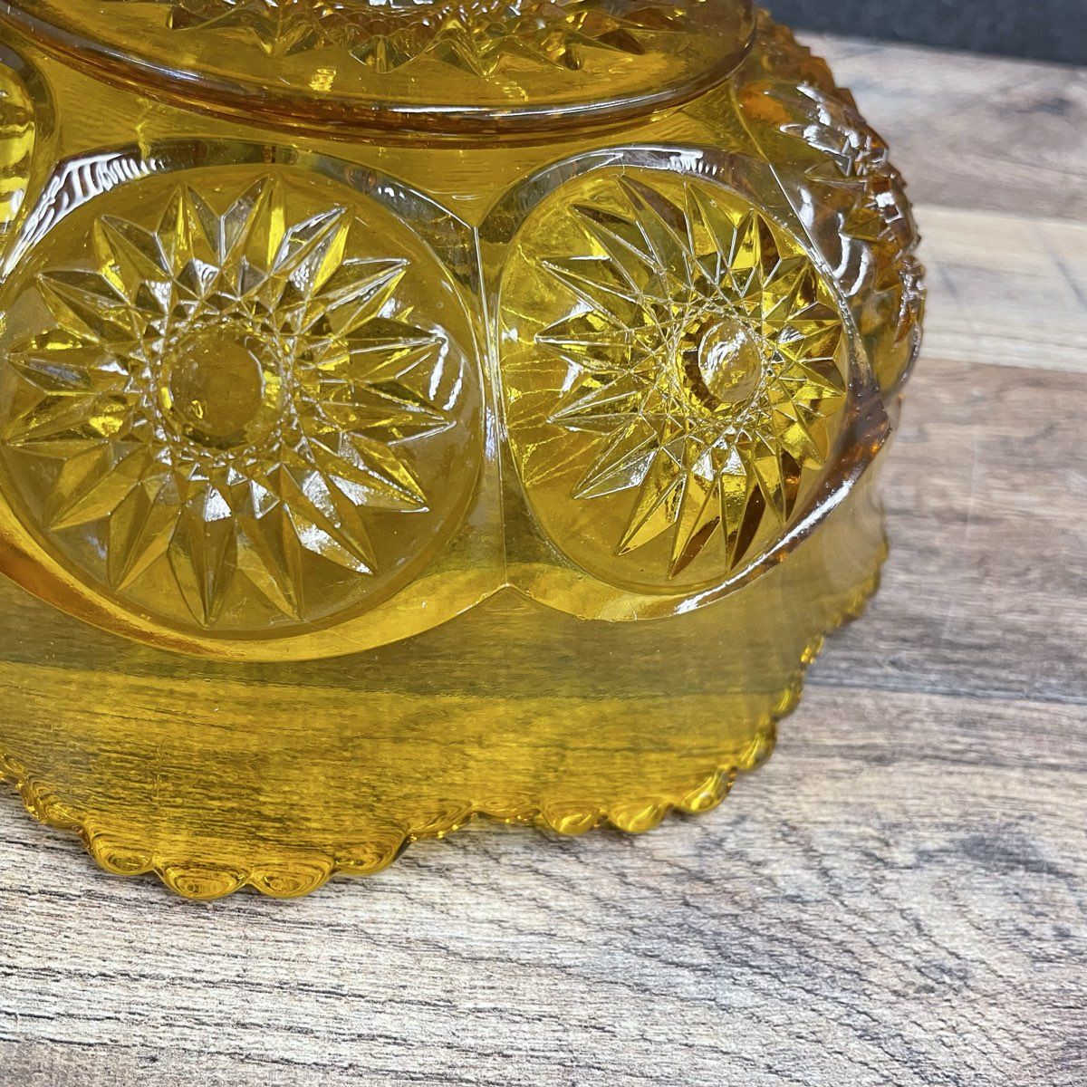 Vintage Style Amber Glass Bowl