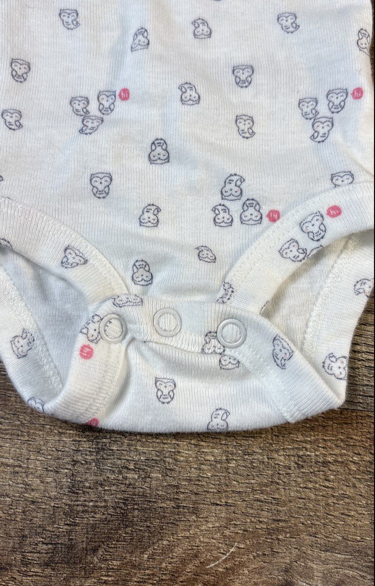 Just One You by Carter's Baby Girls White Owl Short Sleeve Bodysuit Sz Preemie