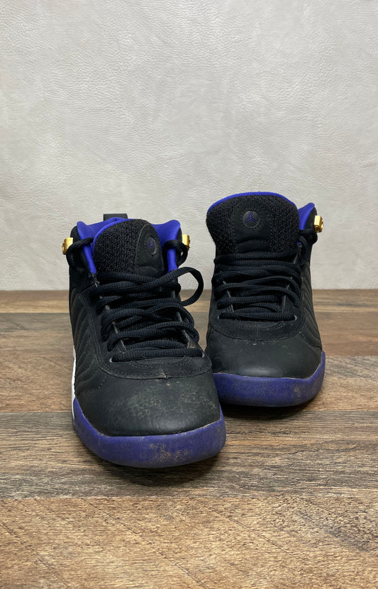 Jordan Jumpman Pro GS Black White Dark Concord Basketball Shoes Size 5.5Y