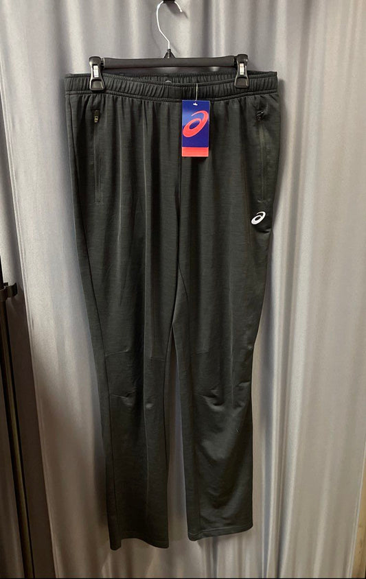 Asics Men's Black Performance Track Jogger Pants Zipper Pockets Sz L NWT