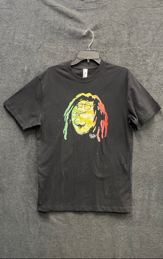 Family Guy Rasta Peter Griffin Graphic T-Shirt Adult Comedy Cartoon TV Show Sz M