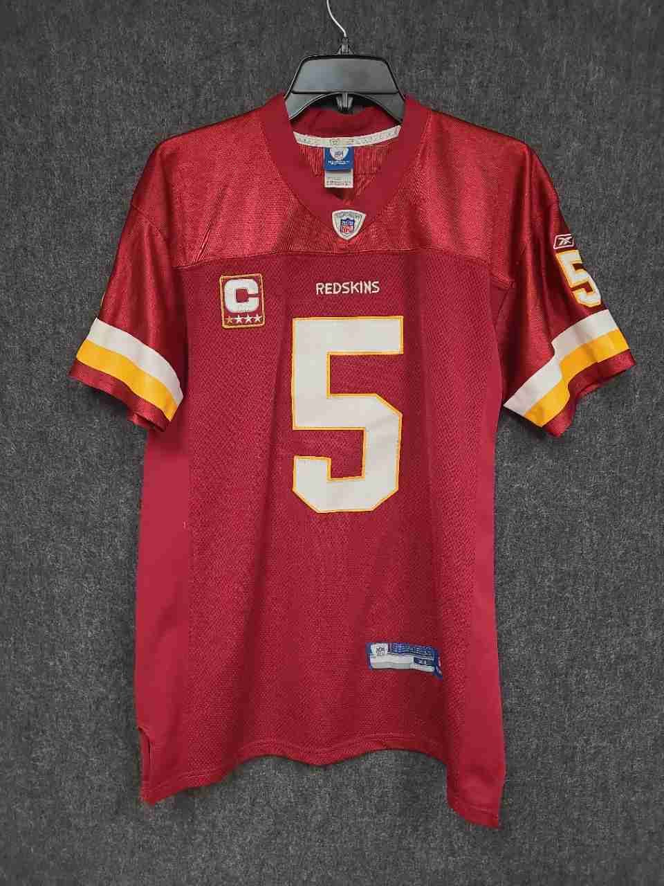 Reebok Washington Redskins Donovan McNabb #5 Captain Patch Jersey Youth Sz XL