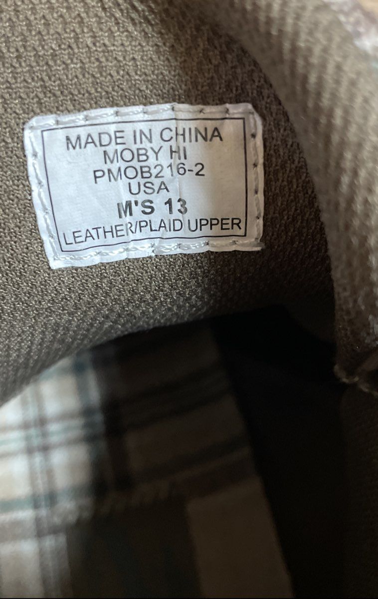 Original Penguin Moby Hi Brown Plaid Teal High Top Sneakers Men's Size 13