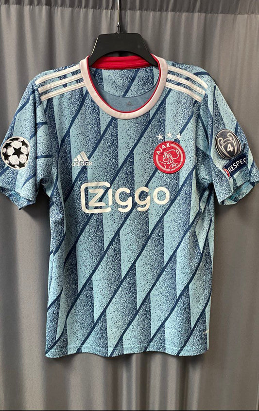 Adidas Men's AFC Ajax 2020/2021 Away Jersey Blue #3 Medium